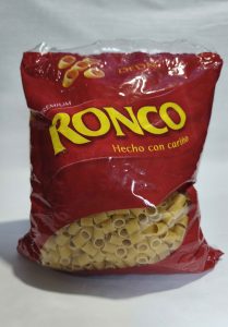 pasta ronco tornillo, pluma, dedal, codos