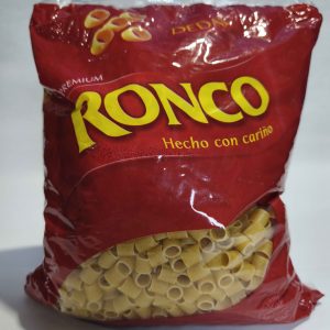 pasta ronco tornillo, pluma, dedal, codos